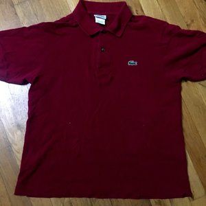 Lacoste red polo shirt mens size medium